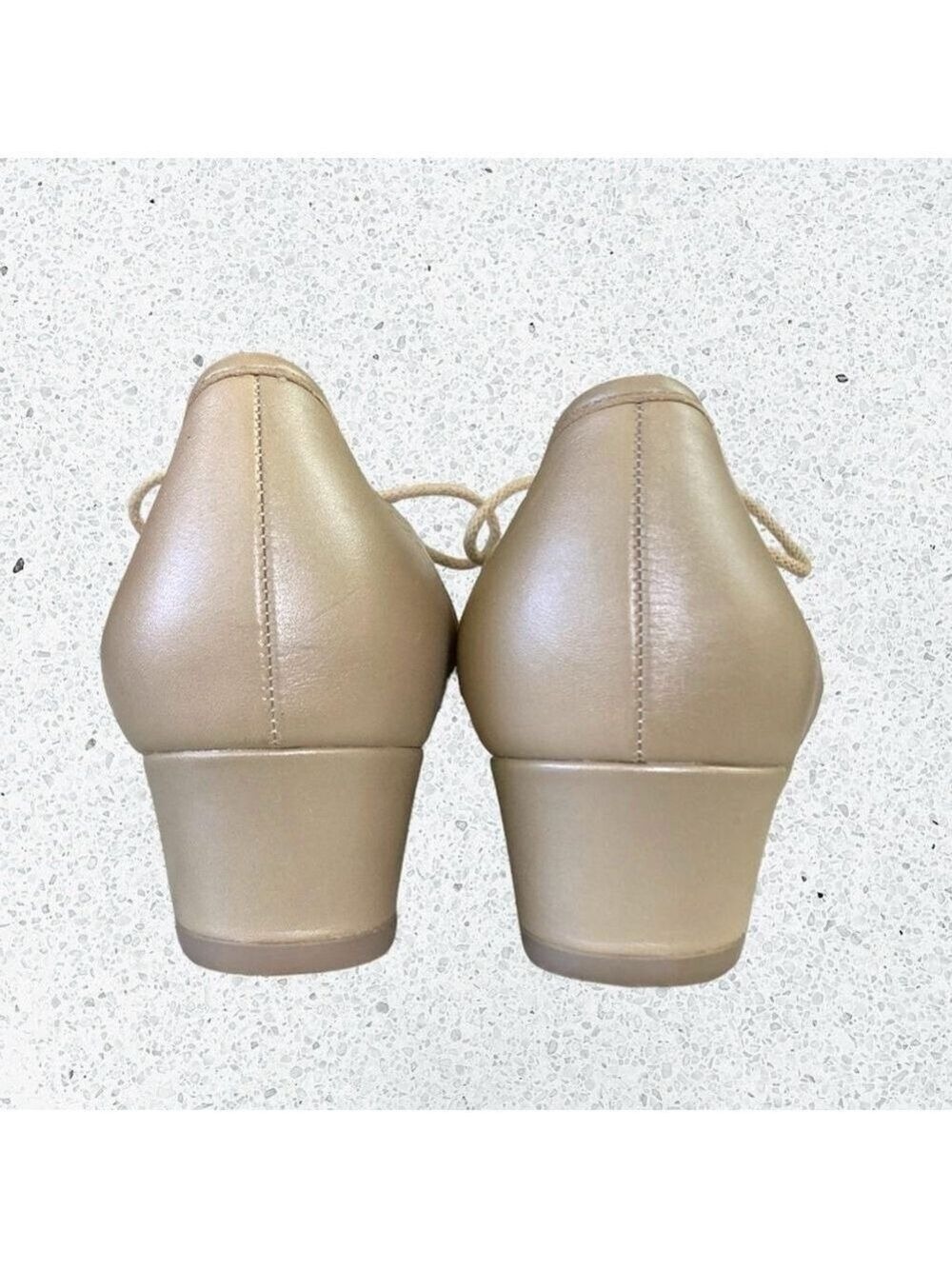 Fazan Two Tone Oxford Wedge Heel All Leather Spectator Shoes Women’s Sz. 7 - Picture 6 of 10